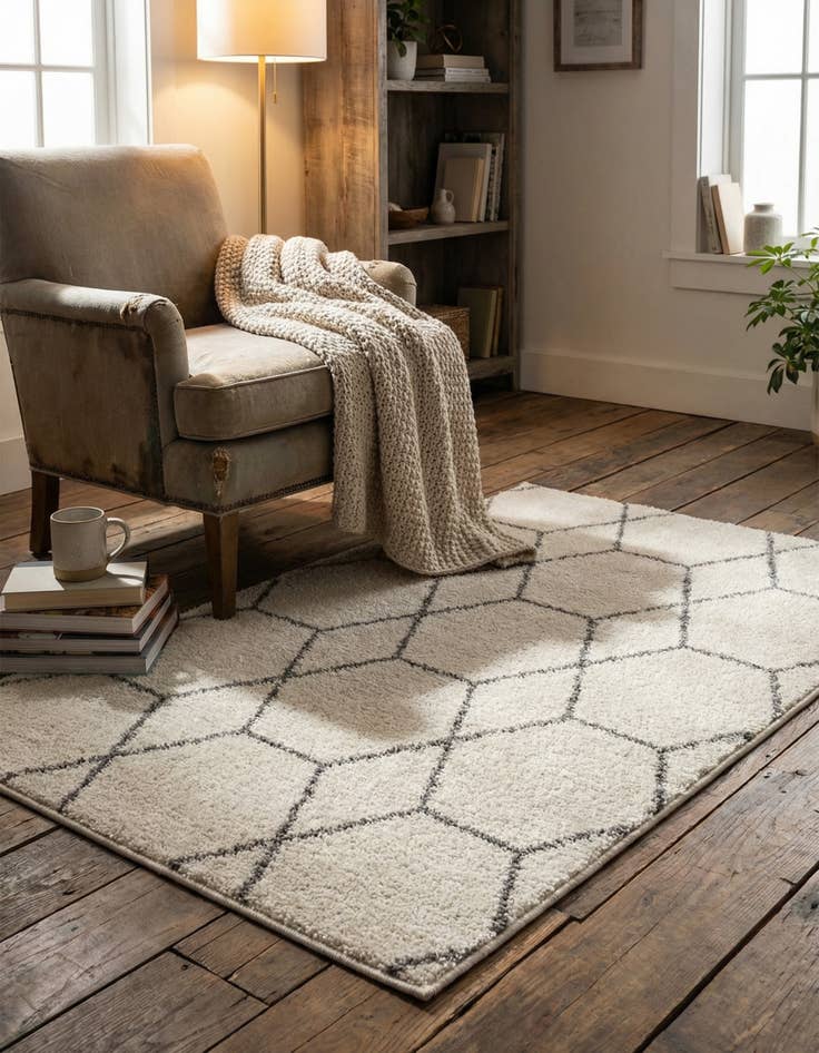 Detail image of  2' x 3' Lattice Frieze Rug