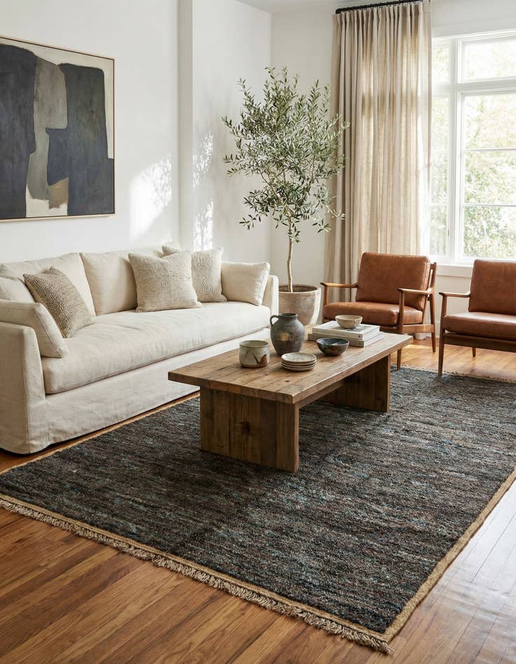 Detail image of 6' 4 x 9' 4  Hand Knotted Moroccan Wool Rug