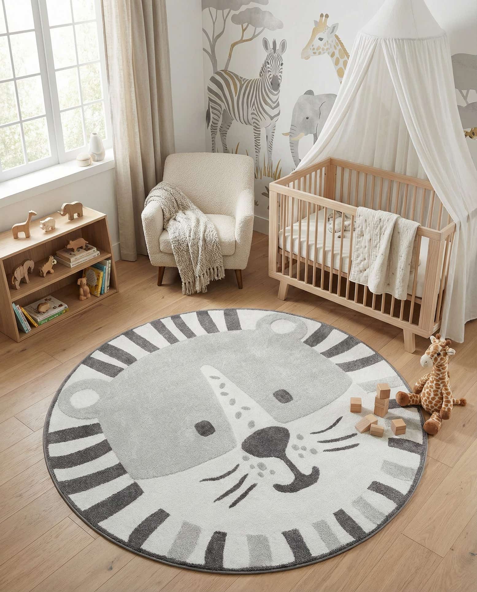 240cm x 240cm Cat Whimsy Kids Tapis Rond