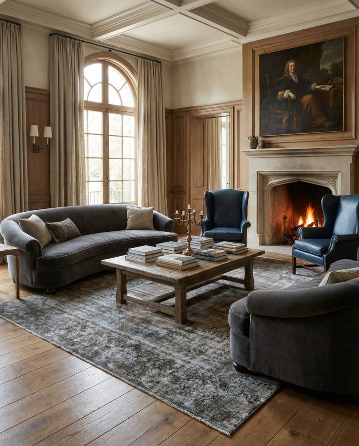 Detail image of 8' 11 x 12' 3 Vintage Royal Wool Rug