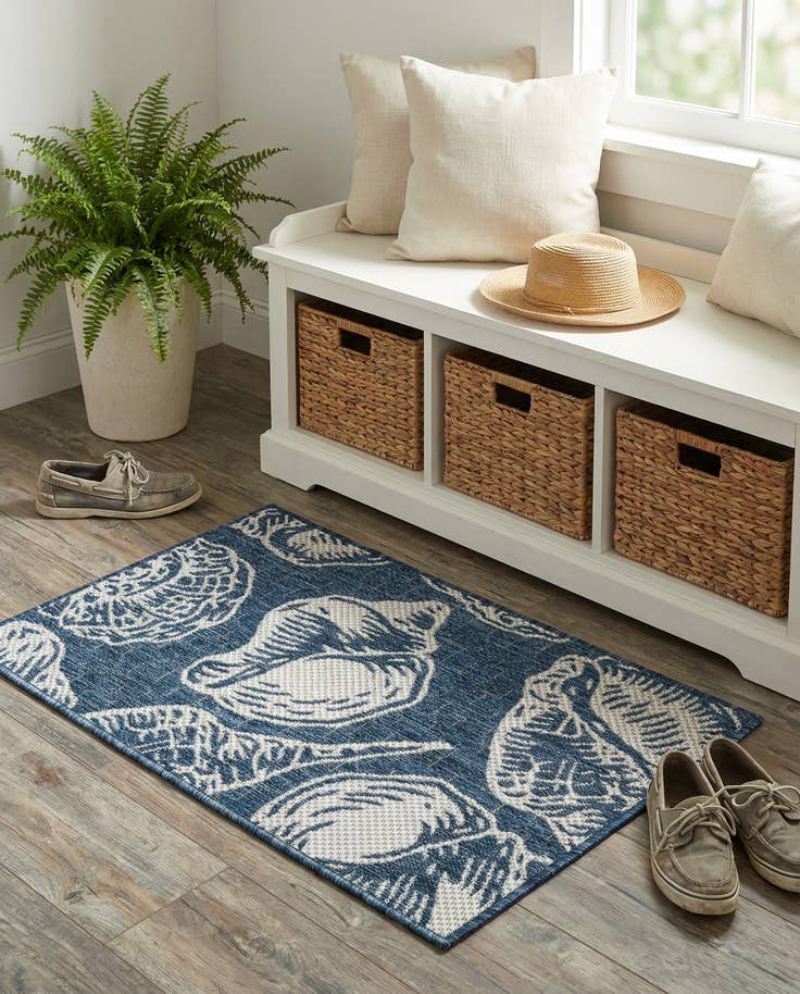 Detail image of 2' x 3' Easy-Clean Coastal Indoor / Outdoor Rug