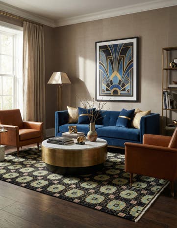 6' 5 x 10' 3 Hand Knotted Darya Wool Rug