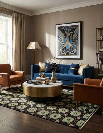 6' 5 x 10' 3 Hand Knotted Darya Wool Rug