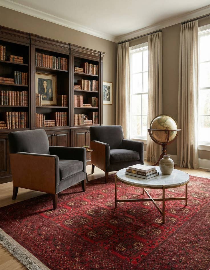 Detail image of  8' 4 x 11' 4  Hand Knotted Afghan Akhche Wool Rug