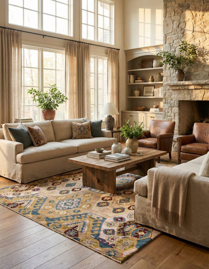 Detail image of 7' 10 x 9' 9 Hand Knotted Darya Rug