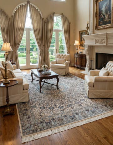 6' 9 x 9' 11 Hand Knotted Nain Persian Rug