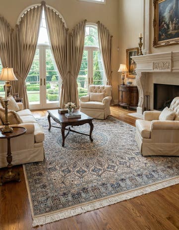 6' 9 x 9' 11 Hand Knotted Nain Persian Rug