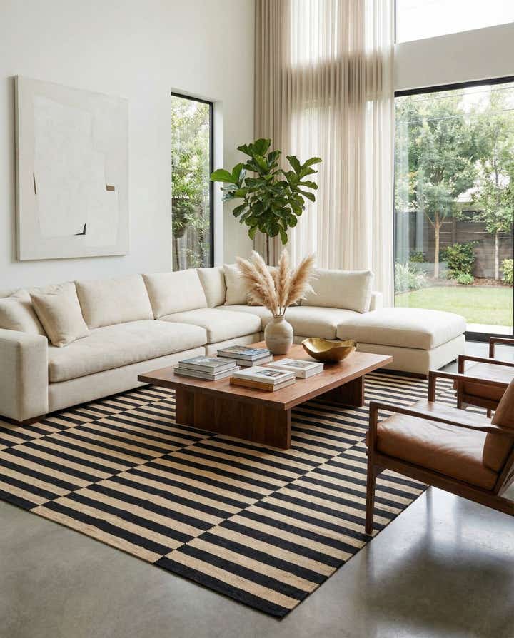 8' 8 x 9' 9 Hand Woven Kilim Modern Wool Rug