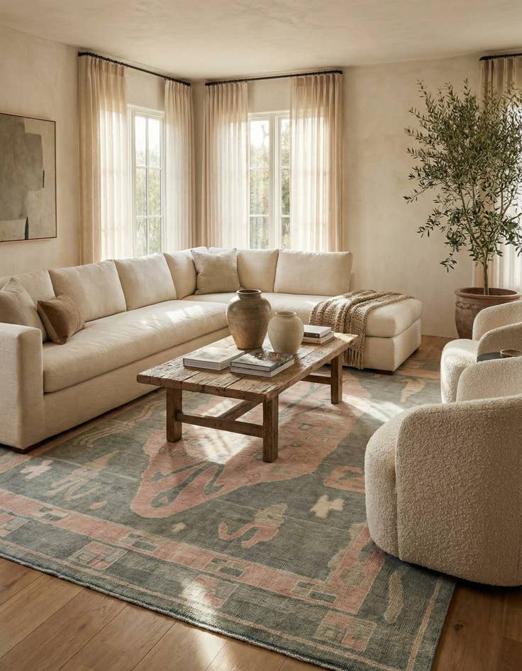 Detail image of 11' 8 x 15' 3 Hand Knotted Moroccan Wool Rug