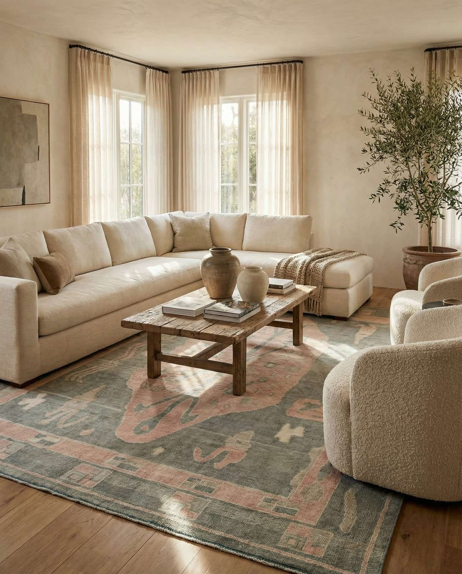 11' 8 x 15' 3 Hand Knotted Moroccan Wool Rug