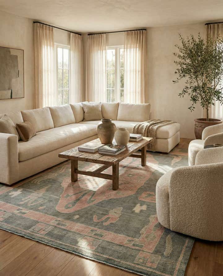 11' 8 x 15' 3 Hand Knotted Moroccan Wool Rug