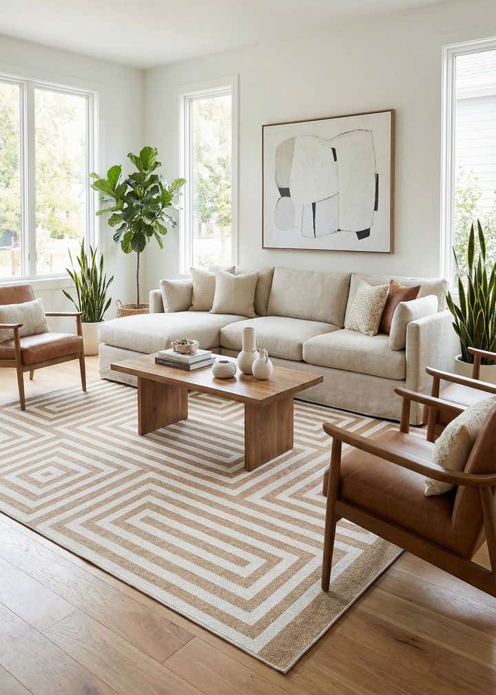 10' x 14' Easy-Clean Modern Indoor / Outdoor Rug