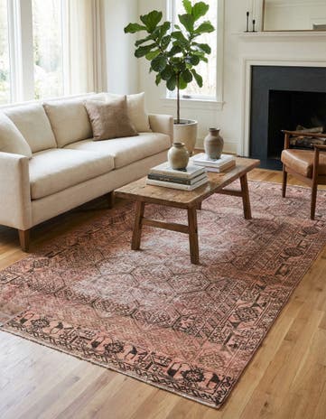 3' 8 x 7' 2 Hand Knotted Ultra Vintage Persian Wool Rug