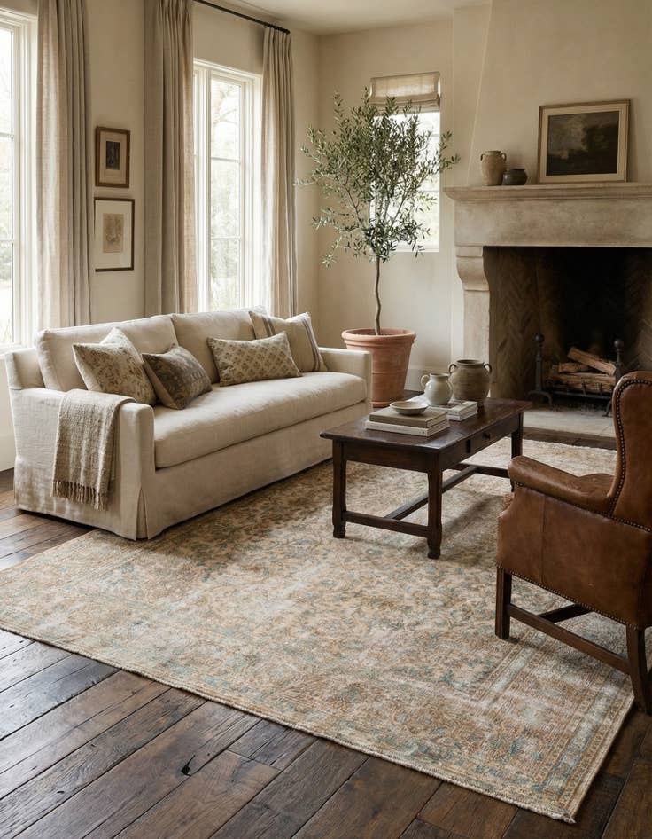 Detail image of 8' 1 x 10' 8  Hand Knotted Ultra Vintage Persian Wool Rug