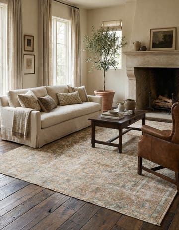 8' 1 x 10' 8 Hand Knotted Ultra Vintage Persian Wool Rug