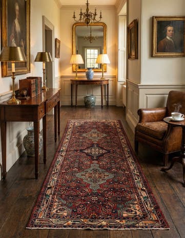 3' 5 x 9' 10 Hamedan Wool Runner Rug