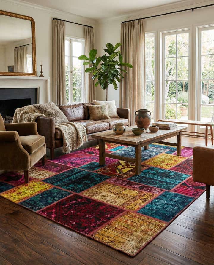 5' 10 x 8' 2 Hand Knotted Ultra Vintage Persian Wool Rug