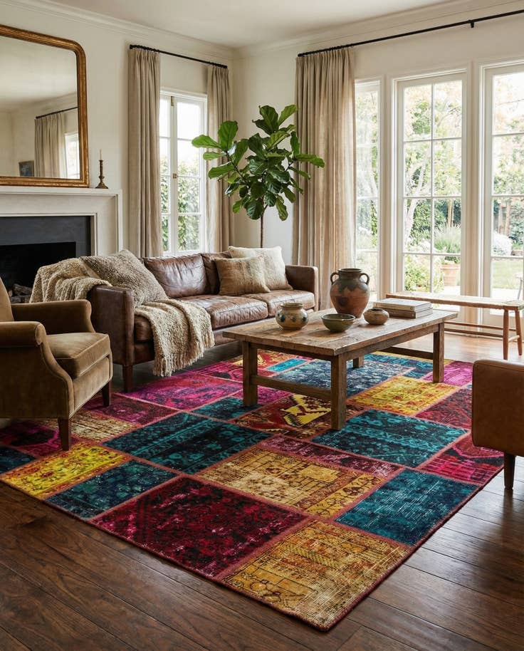 Detail image of 5' 10 x 8' 2 Hand Knotted Ultra Vintage Persian Wool Rug