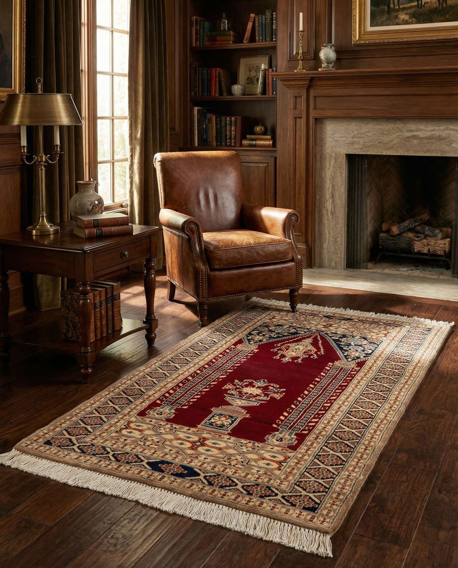 2' 7 x 4' 6 Hand Knotted Bokhara Wool Rug