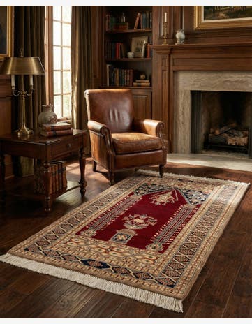 2' 7 x 4' 6 Hand Knotted Bokhara Wool Rug