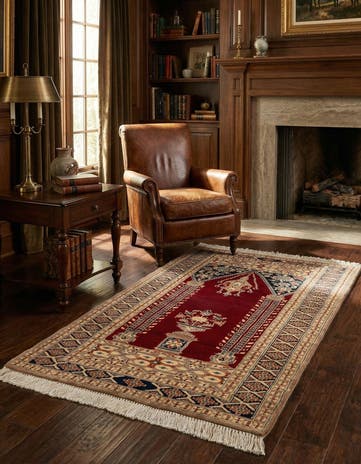 2' 7 x 4' 6 Hand Knotted Bokhara Wool Rug