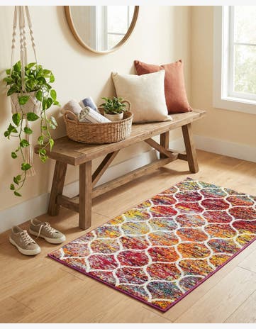 2' x 3' Trellis Frieze Rug