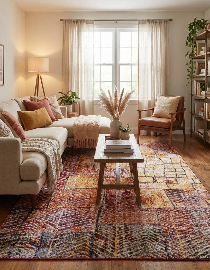 Detail image of  5' 3 x 8' Valencia Rug