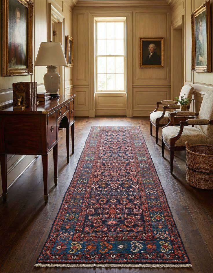 Detail image of 3' 3 x 12' 10 Ferahan Runner Rug