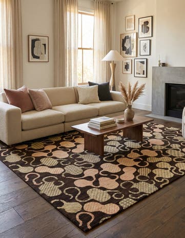 7' 7 x 9' 9 Hand Knotted Modern Ziegler Oriental Rug