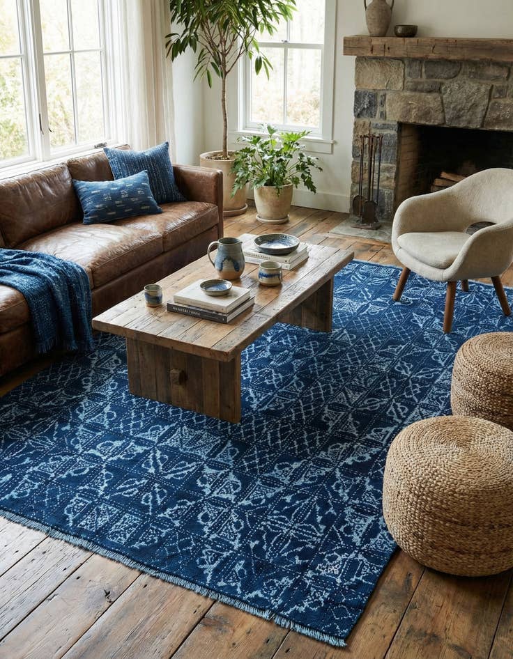 Detail image of 5' 1 x 8'  Hand Knotted Darya Rug