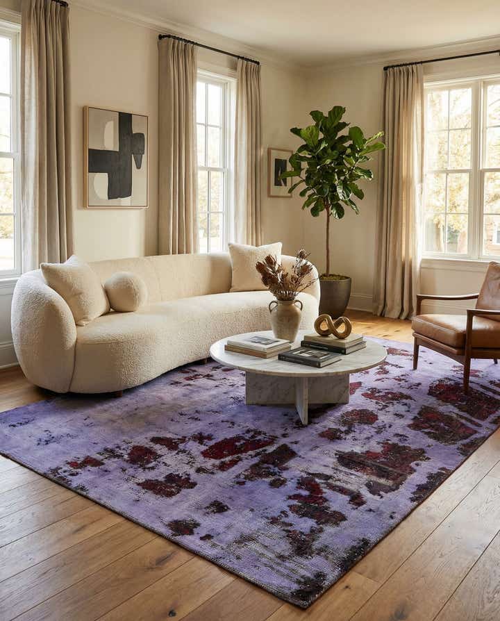 6' 6 x 8' 7 Hand Knotted Ultra Vintage Persian Wool Rug