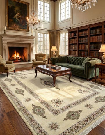 9' 5 x 12' 11 Hand Knotted Mood Persian Rug