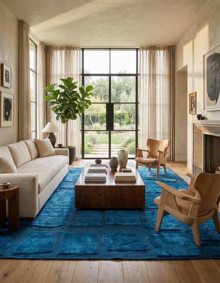 Detail image of 12' 2 x 15'  Hand Knotted Darya Wool Rug