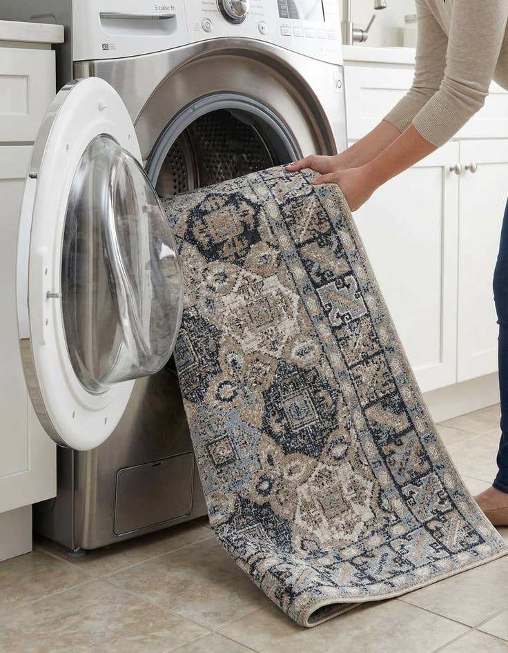 Detail image of 5' 3 x 8' Kamala Washable Rug