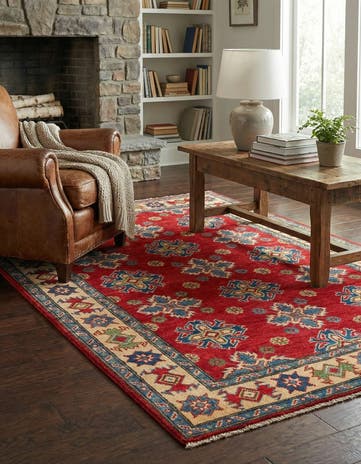 4' x 6' 1 Hand Knotted Kazak Rug