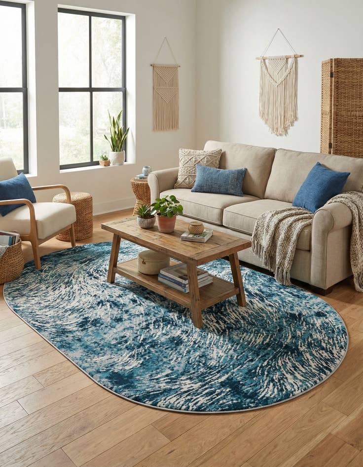 Detail image of 5' x 8' Oasis Oval Rug