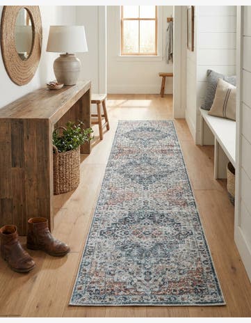 2' 7 x 12' Washable Timeless Runner Rug