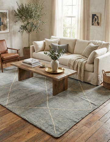4' 5 x 6' 8 Hand Knotted Moroccan Wool Rug