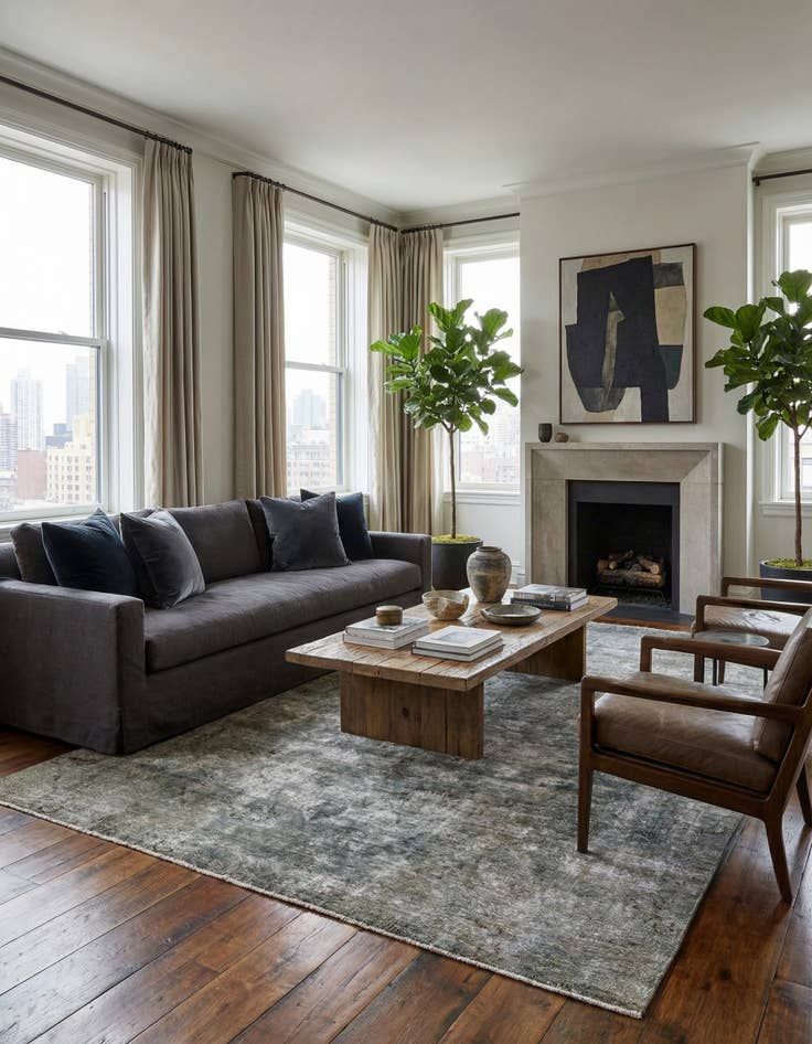 Detail image of 7' 3 x 10' 5  Hand Knotted Ultra Vintage Persian Wool Rug