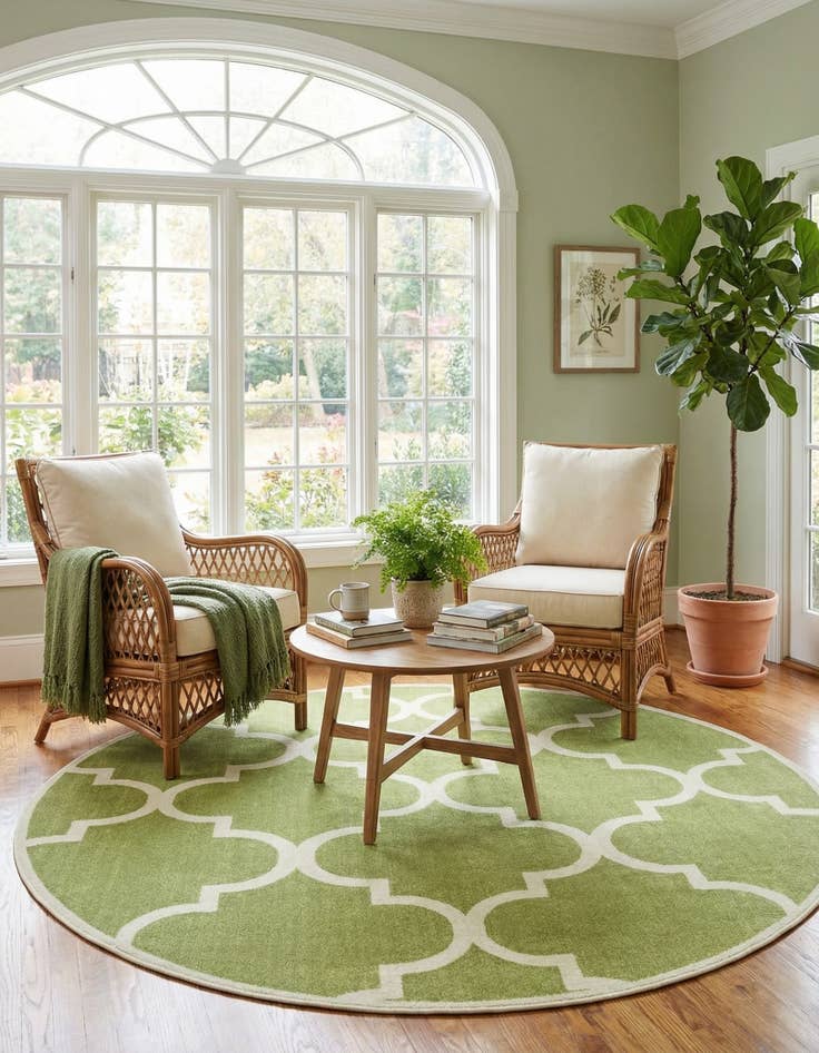 Detail image of 10' x 10' Trellis Round Rug