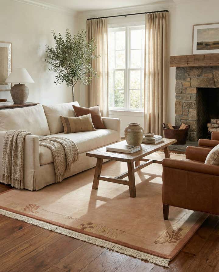 4' 8 x 6' 6 Hand Knotted Nepal Wool Rug