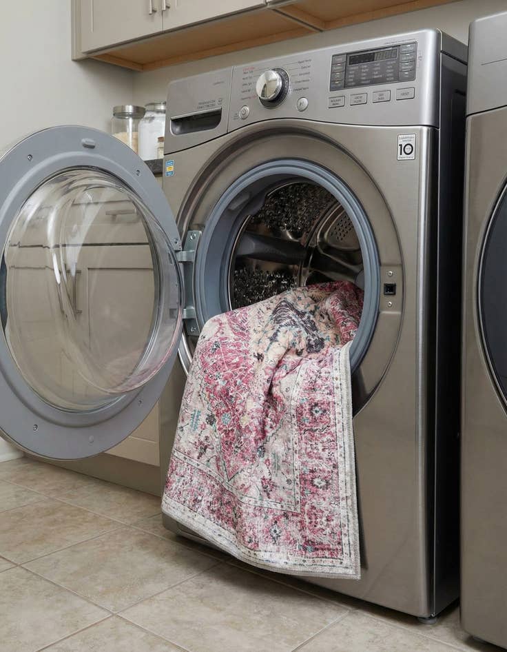 Detail image of 2' 7 x 10'  Washable Yara Runner Rug