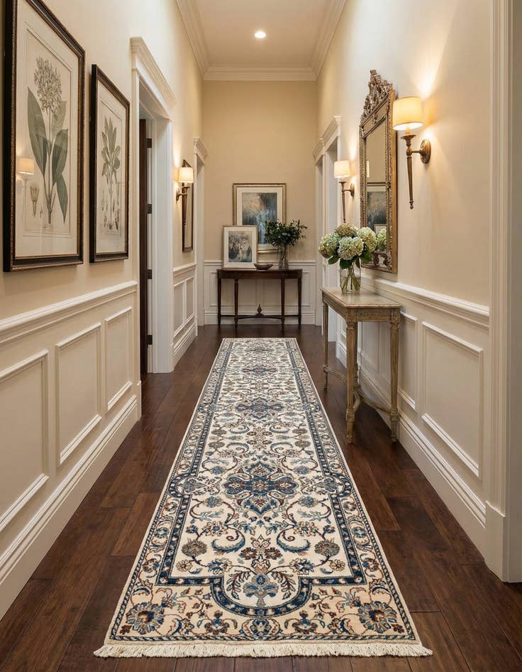 Detail image of 1' 7 x 9' 9 Hand Knotted Nain Rug