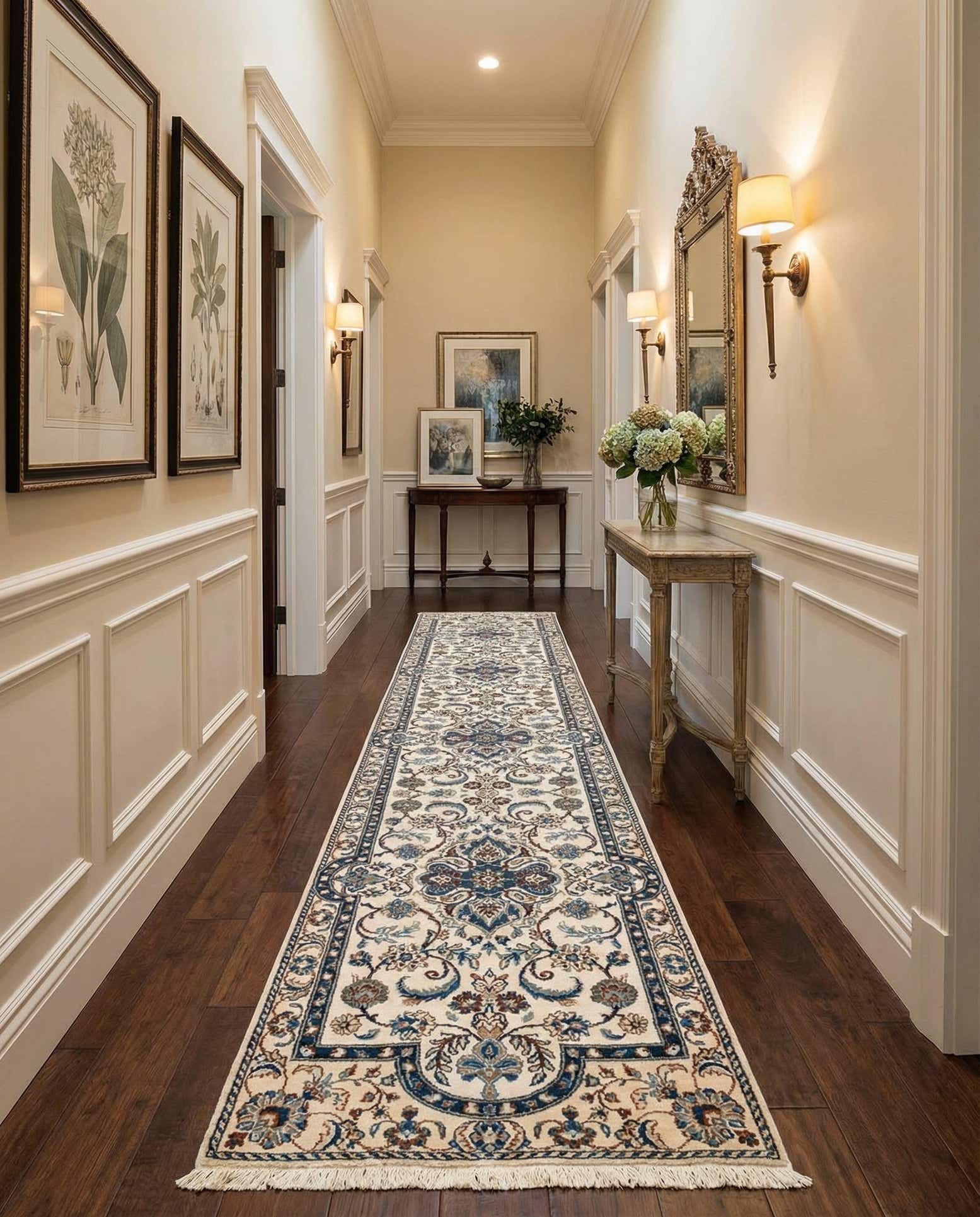 1' 7 x 9' 9 Hand Knotted Nain Rug