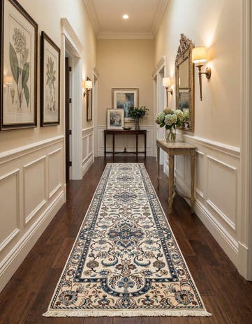 1' 7 x 9' 9 Hand Knotted Nain Rug