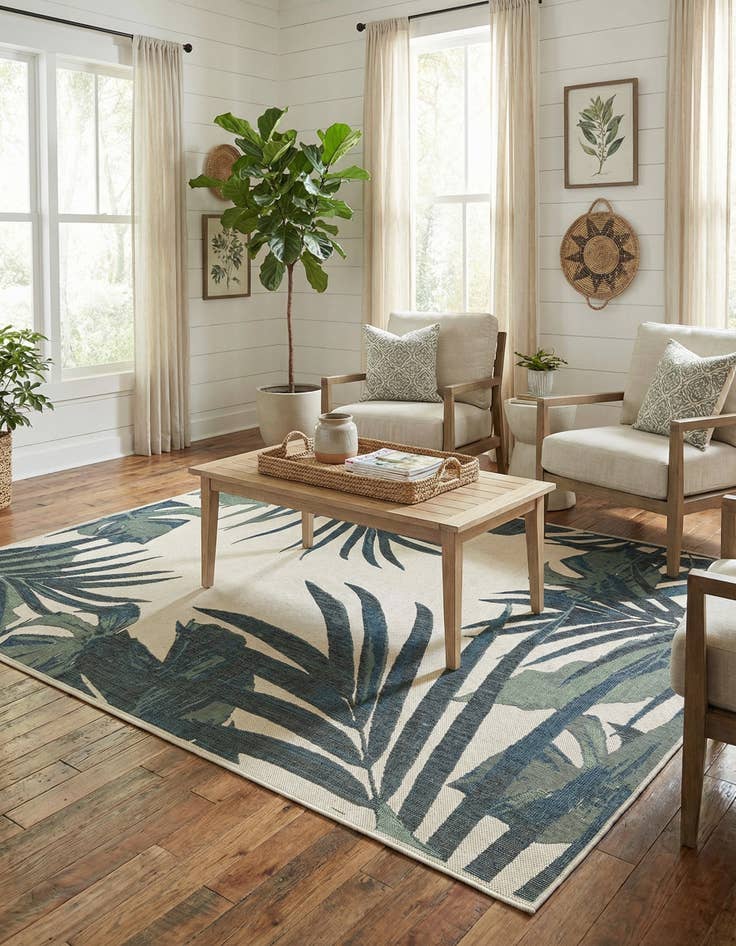 Detail image of 9' x 12'  Washable Baja Indoor / Outdoor Rug