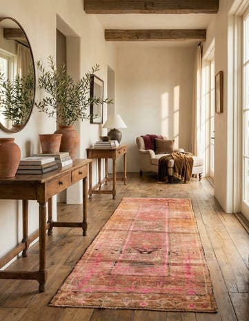 3' 5 x 7' 10 Hand Knotted Ultra Vintage Persian Wool Runner Rug