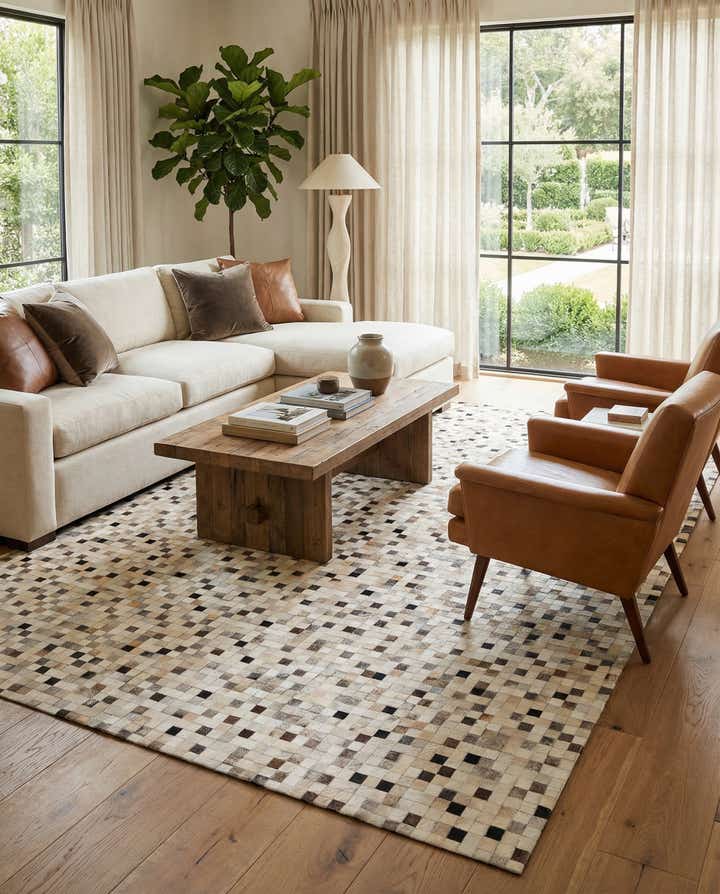 8' x 9' 11 Cowhide Stocks Rug