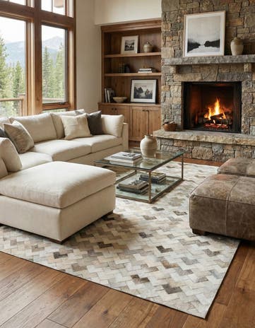 6' x 9' Cowhide Stocks Rug