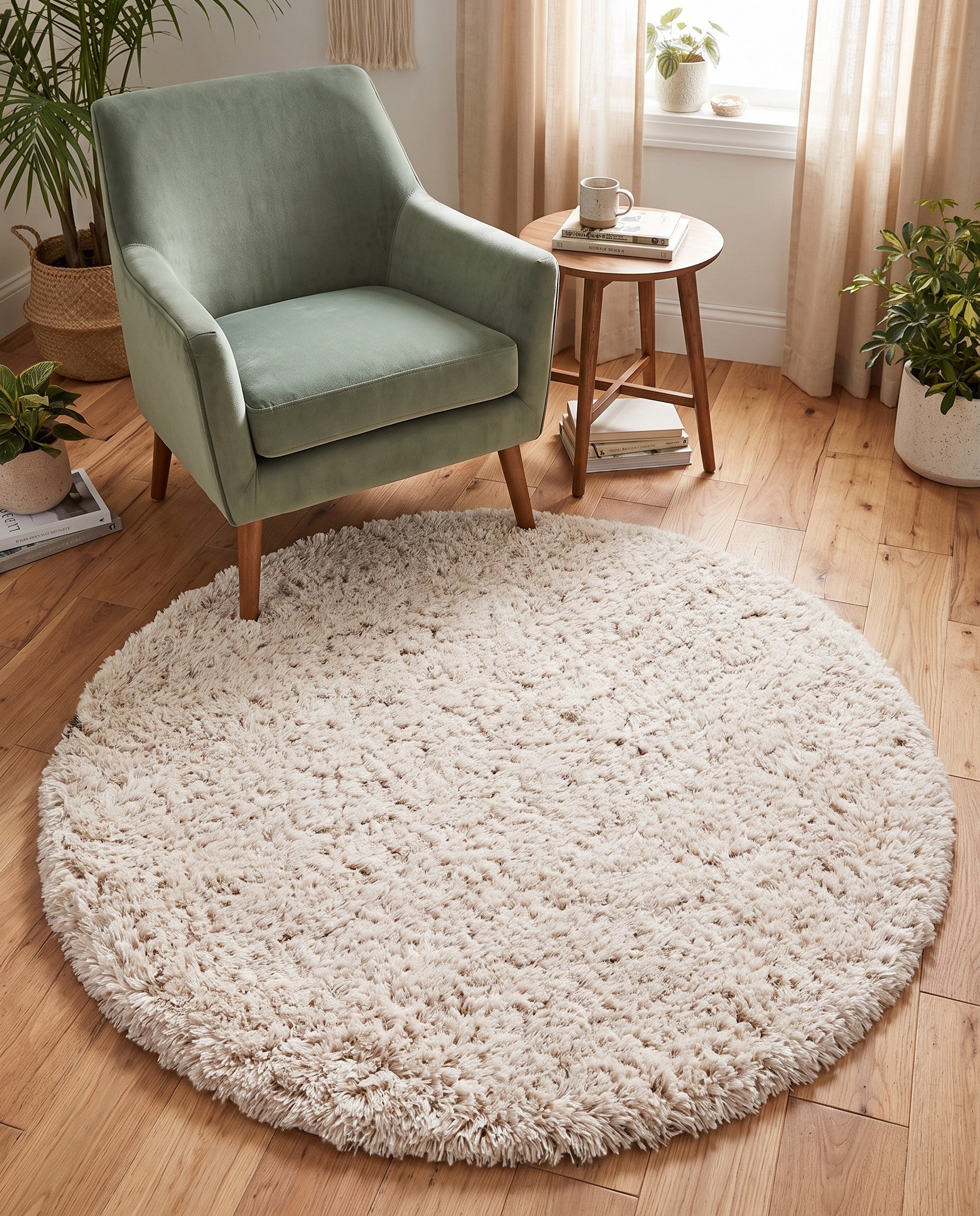 4' x 4' Infinity Shag Round Rug